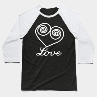 Love Funny Heart Quilling Hobby Valentine day Baseball T-Shirt